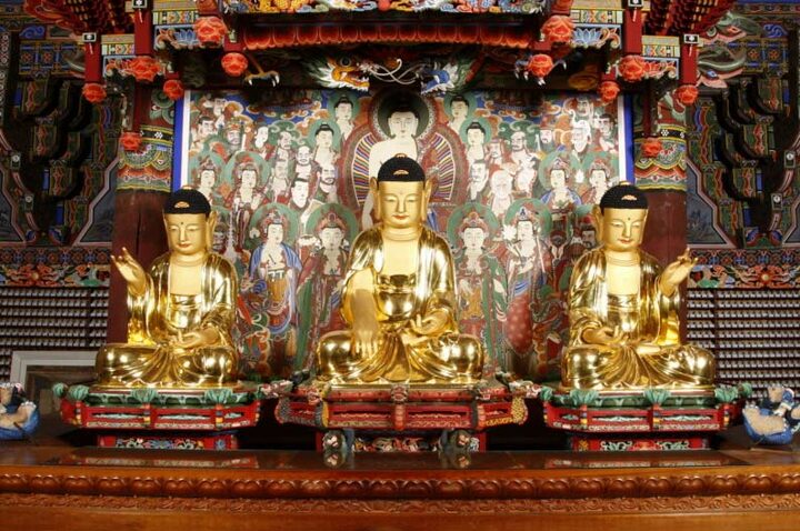 창원 성주사 목조석가여래삼불좌상