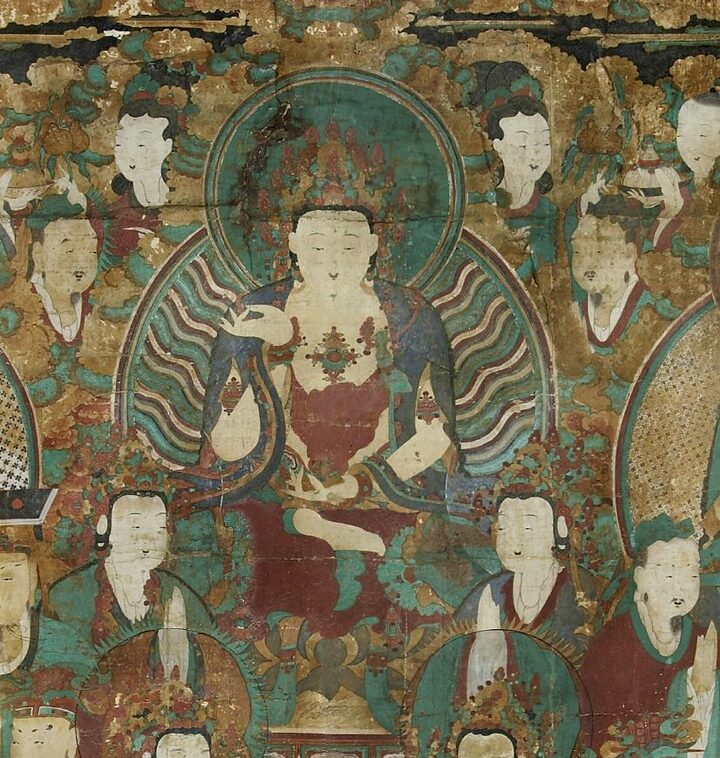 보물 구미 대둔사 삼장보살도(약호를 들고 있는 천장보살)