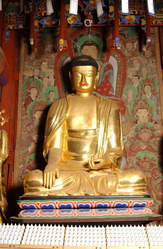 공주 갑사 소조석가여래삼불좌상 및 사보살입상(소조석가여래좌상).