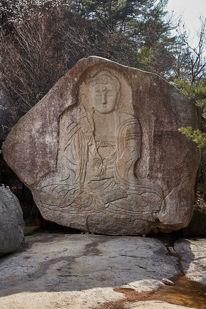 문경 봉암사 마애미륵여래좌상-정면