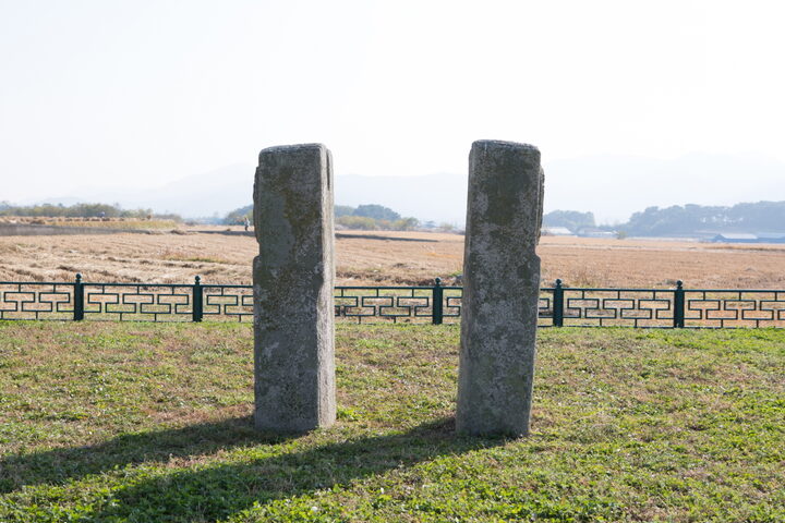 경주 보문사지 연화문 당간지주_ 당간부 (촬영년도 : 2015년)