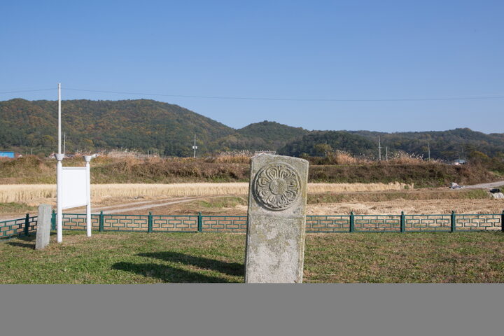 경주 보문사지 연화문 당간지주_측면 (촬영년도 : 2015년)