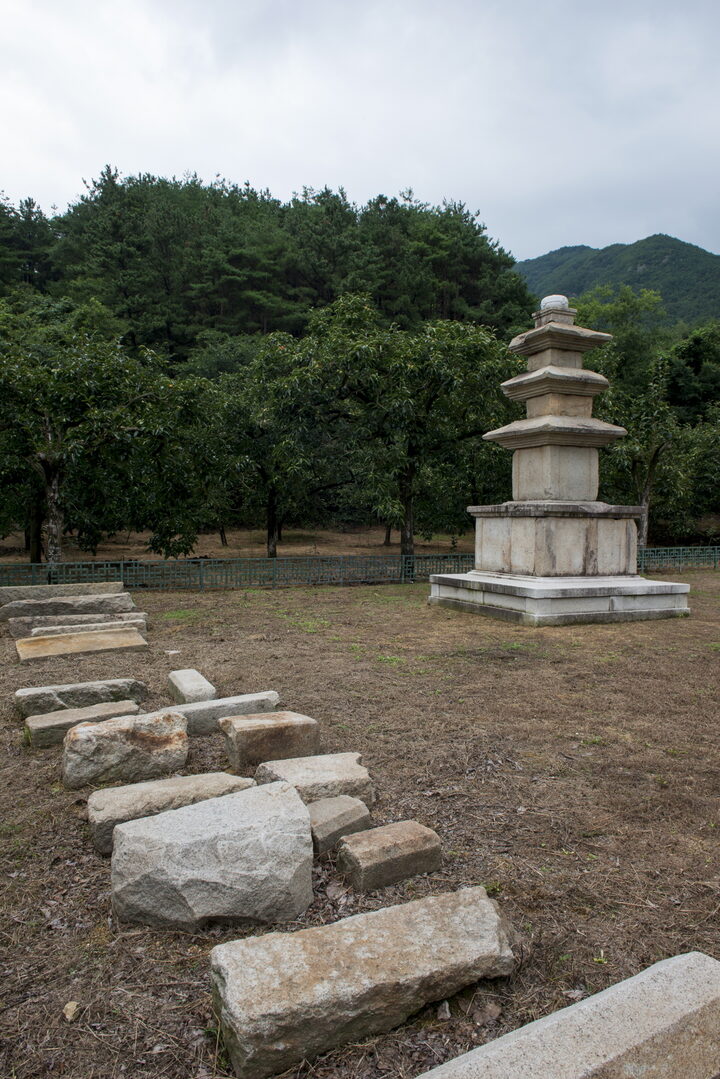 청도 장연사지 동·서 삼층석탑_서 삼층석탑과 석물들 (촬영년도 : 2015년)