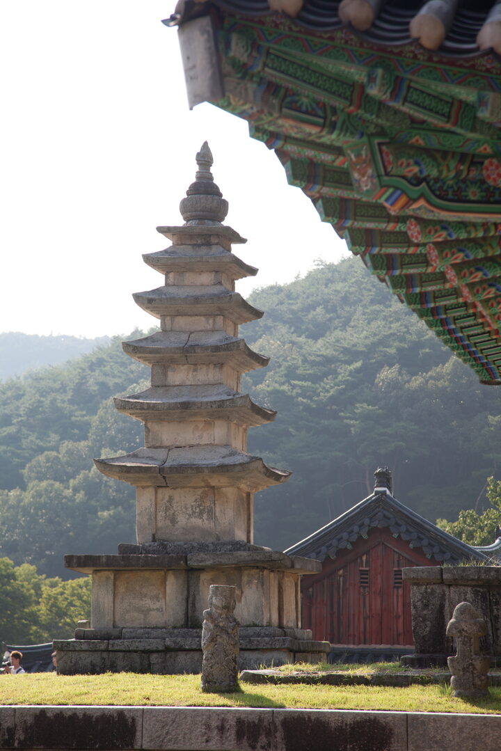 김제 금산사 오층석탑_적멸보궁에서 바라 본 오층석탑 (촬영년도 : 2015년)