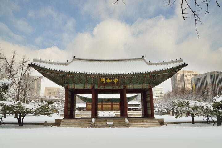 덕수궁 중화전 및 중화문_중화문 설경