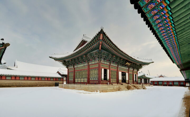 경복궁 사정전_설경
