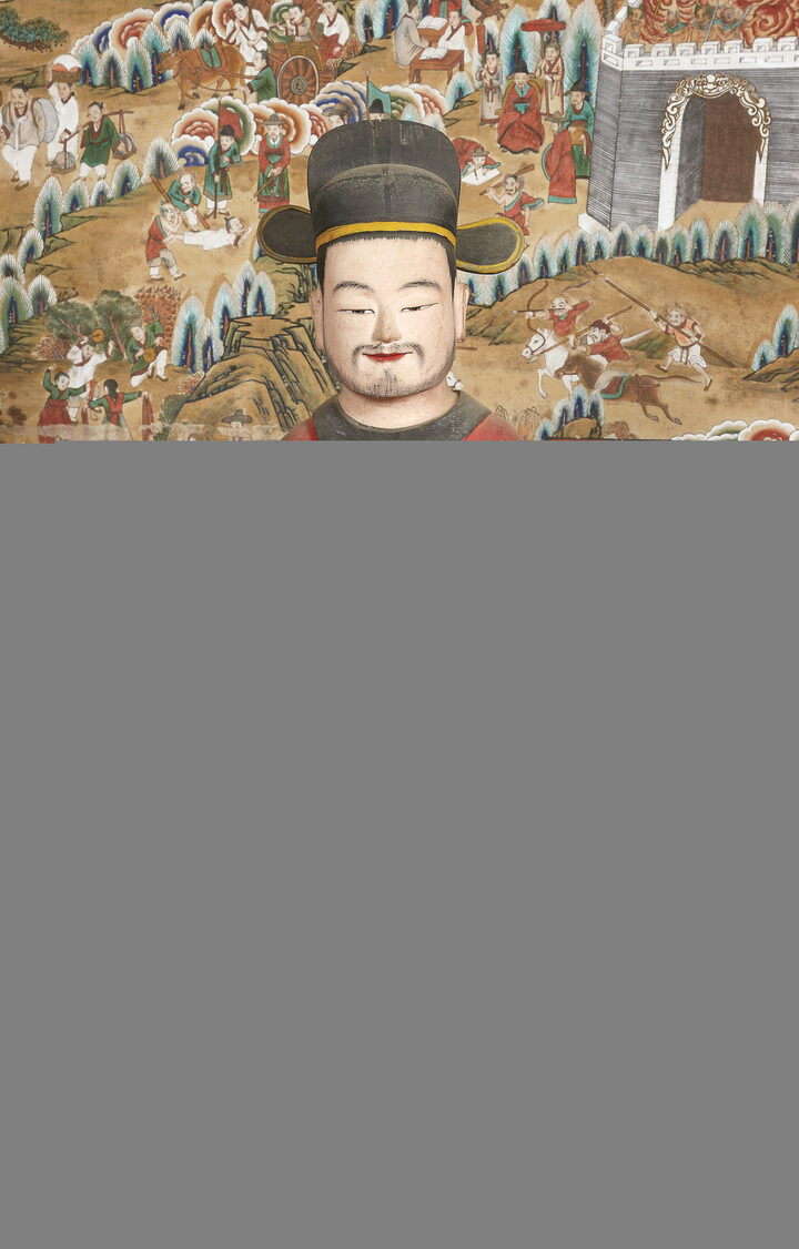 보물_강화 전등사 목조지장보살삼존상 및 시왕상 일괄_판관상(우)-01_문화재대관(보물-불교조각2)