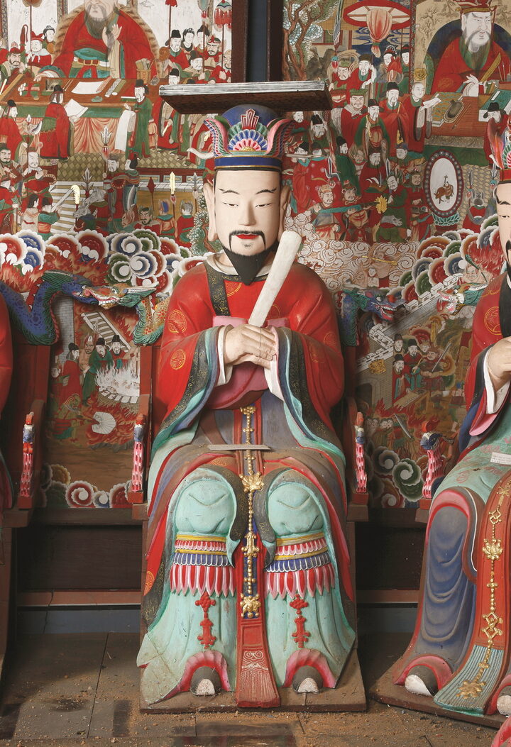 보물_강화 전등사 목조지장보살삼존상 및 시왕상 일괄_제5염라대왕의좌상(좌3)-02_문화재대관(보물-불교조각2)