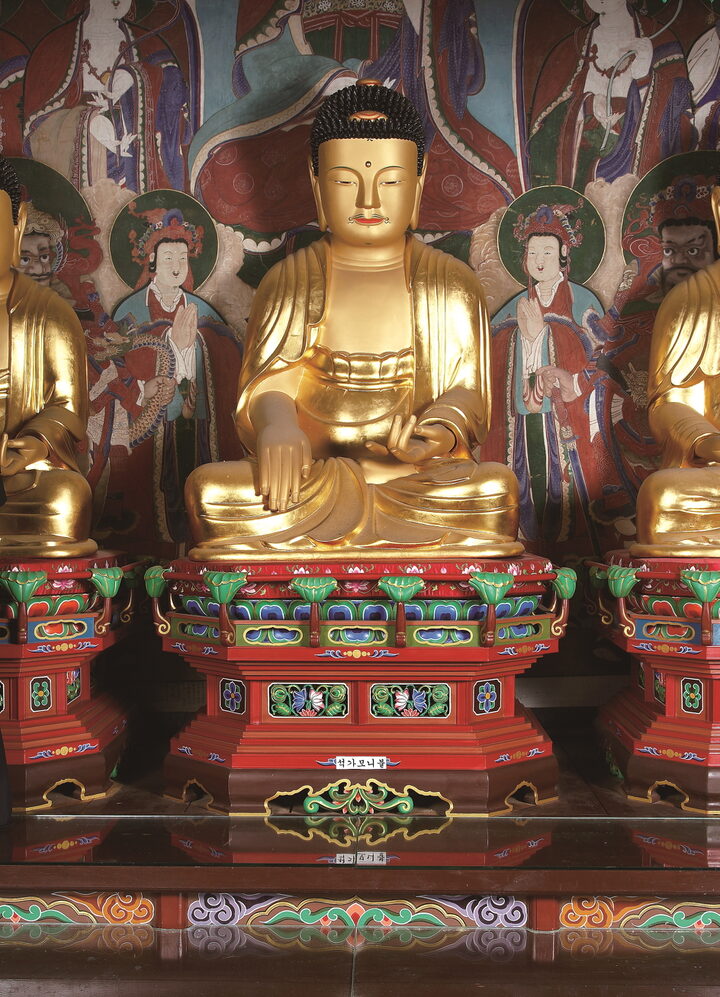 보물_진주 응석사 목조석가여래삼불좌상_석가여래좌상(본존)-03_문화재대관(보물-불교조각2)