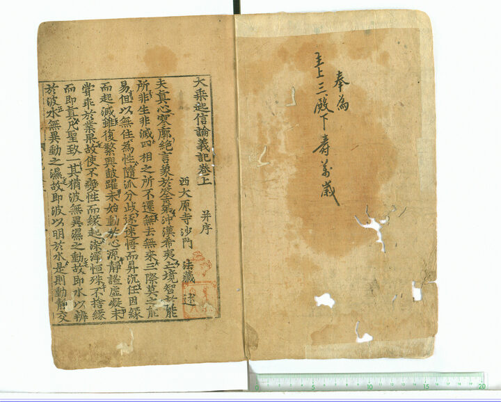 보물 대승기신론의기 권상,하(2010년 국보,보물 지정보고서)